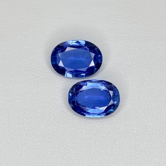 4.72 Cts. Kyanite 9.5x7-10x7 Faceted Oval Shape AAA Grade Gemstones Parcel - Total 2 Pcs.
