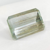  74.50 Cts. Rutile Aquamarine 35x24mm Step Cut Octagon Shape A+ Grade Loose Gemstone - Total 1 Pc.