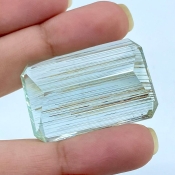  74.50 Cts. Rutile Aquamarine 35x24mm Step Cut Octagon Shape A+ Grade Loose Gemstone - Total 1 Pc.