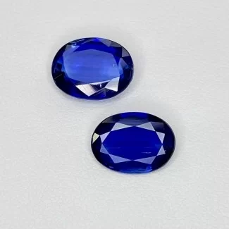 5.77 Cts. Kyanite 10.5x7.5-11x8.5 Faceted Oval Shape AAA Grade Gemstones Parcel - Total 2 Pcs.