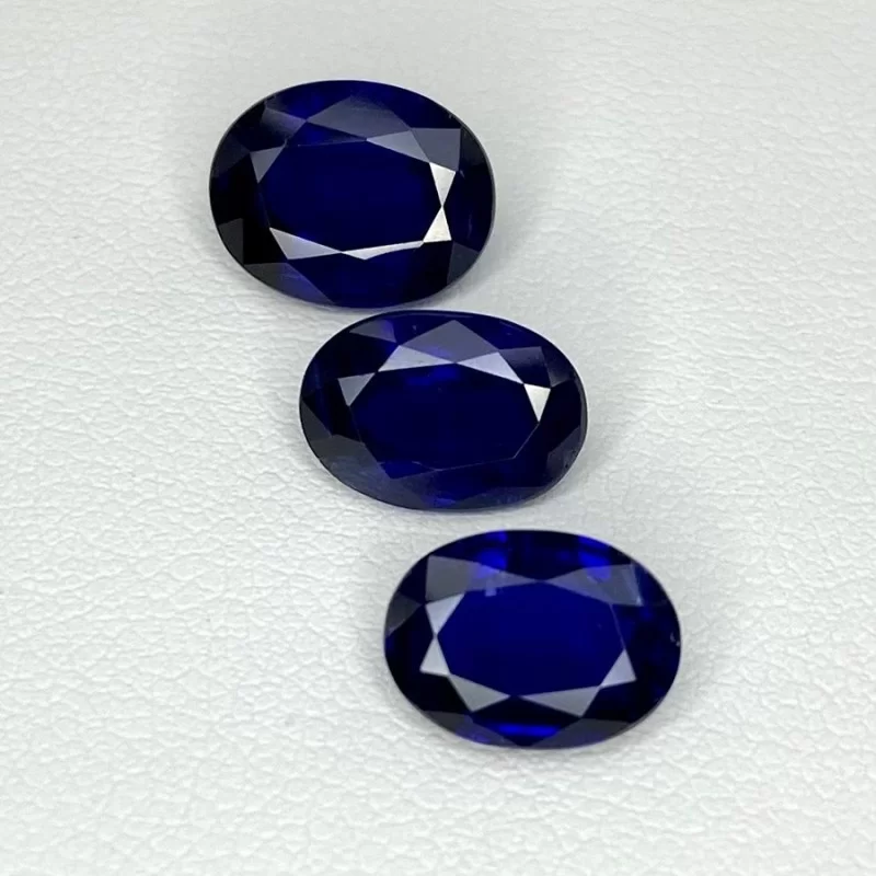 8.72 Cts. Kyanite 10x7-10.5X8 Faceted Oval Shape AAA Grade Gemstones Parcel - Total 3 Pcs.
