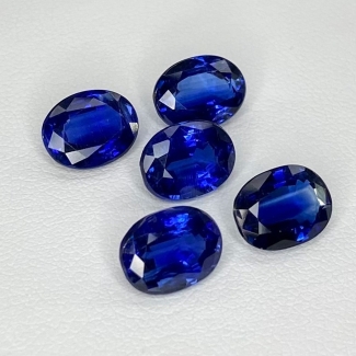 12.58 Cts. Kyanite 9x7mm Faceted Oval Shape AAA Grade Gemstones Parcel - Total 5 Pcs.