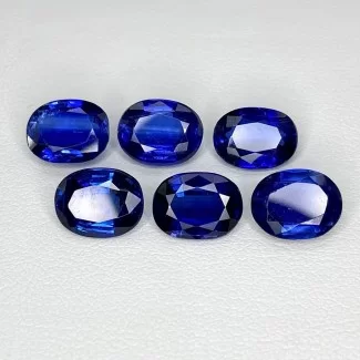 14.07 Cts. Kyanite 9x7mm Faceted Oval Shape AAA Grade Gemstones Parcel - Total 6 Pcs.