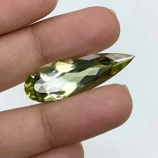  14.30 Cts. Green Beryl 33x11.5mm Faceted Pear Shape AAA Grade Loose Gemstone - Total 1 Pc.
