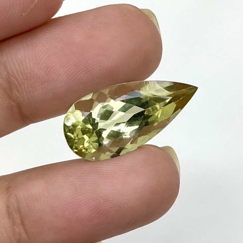 2.95 Cts. Green Beryl 18x7mm Faceted Pear Shape AAA Grade Loose Gemstone - Total 1 Pc.
