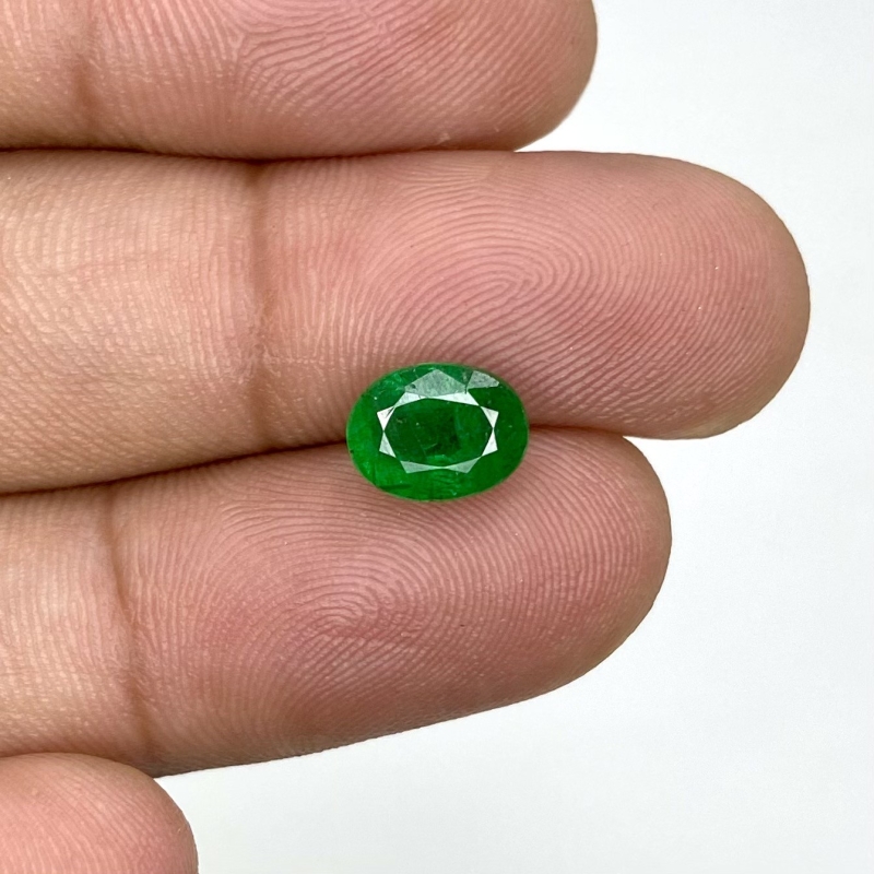 1.80 Cts. Emerald 8.29X6.32mm Faceted Oval Shape A Grade Loose Gemstone - Total 1 Pc.
