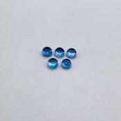 10.60 Cts. London Blue Topaz 7mm Smooth Fancy Shape AAA Grade Cabochons Parcel - Total 5 Pcs.