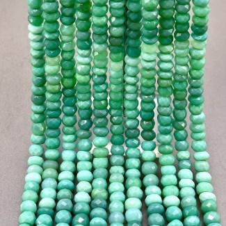 Chrysoprase Faceted Rondelle Shape AA+ Grade Gemstone Beads Lot - 6.5-7.5mm - 13 Inch - 11 Strand